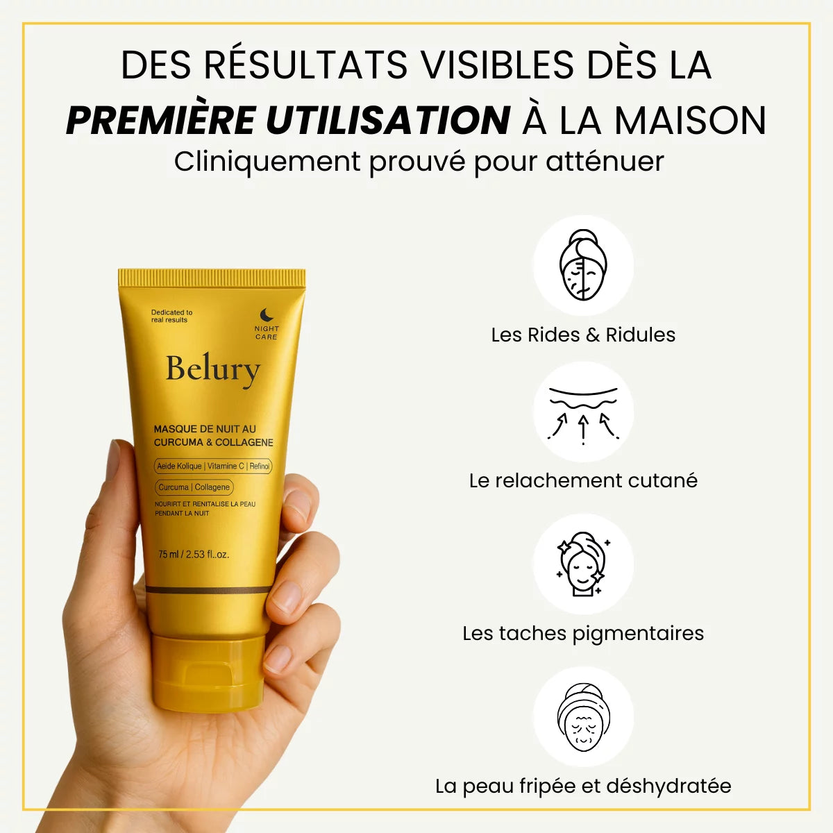 Maschera notturna alla curcuma e collagene